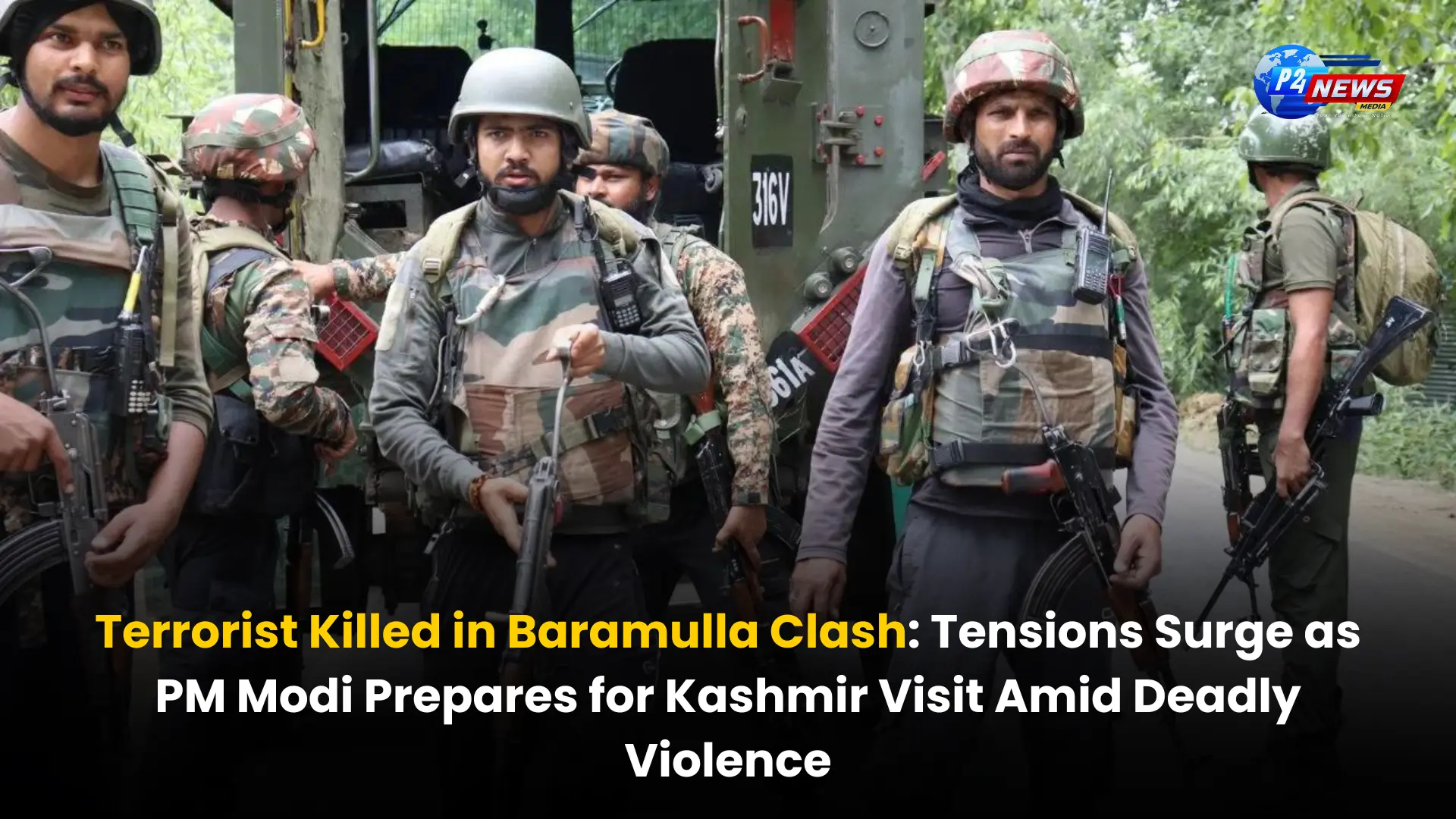 Terrorist Killed in Baramulla Clash: Tensions Surge as PM Modi Prepares for Kashmir Visit Amid Deadly Violence